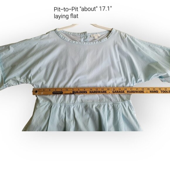 Clean Crisp Icy Blue Rounded Hem Cotton Midi Dress by COS Size XS Summer Vibes - Picture 7 of 9